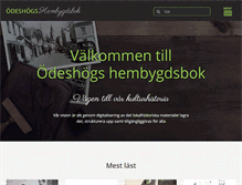 Tablet Screenshot of hembygdsbok.odeshog.se